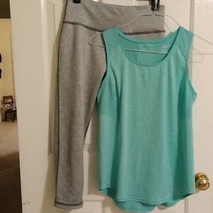 Capri exercise pants and matching tank